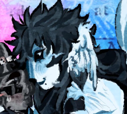 Two Time (Forsaken) smiling and looking down at chance.