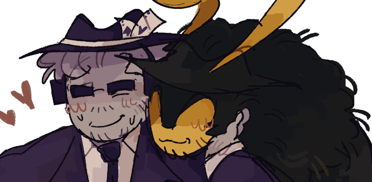 Chance holding mafioso's cheek in an affectionate manner